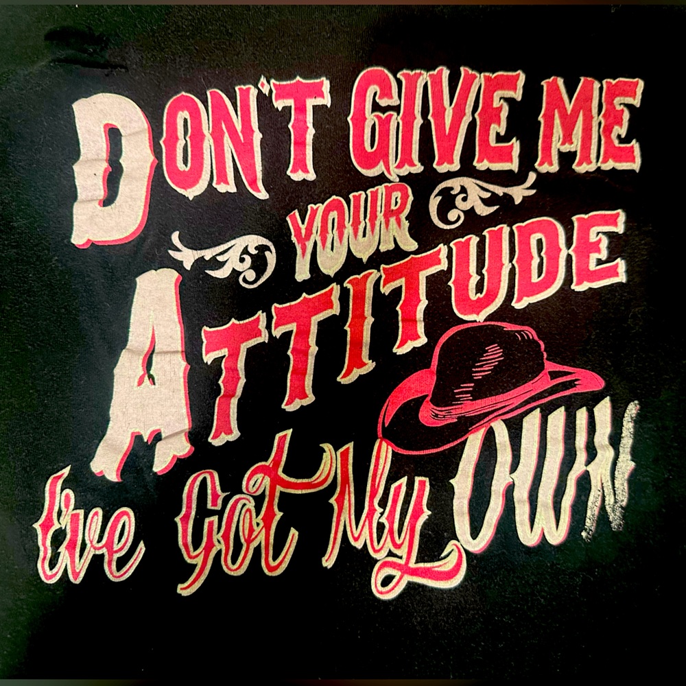 Attitude McBling y2k country shirt